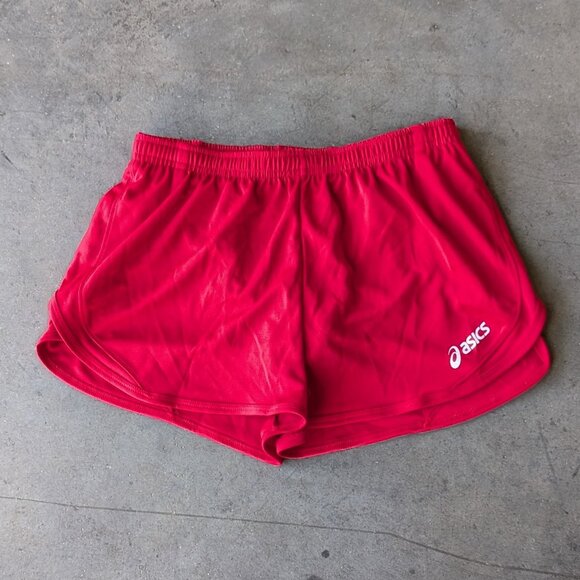 Asics Women's Rival II Split Short in Red small - Picture 1 of 6